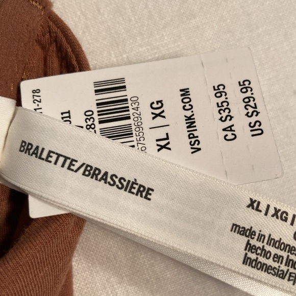 Pink VS two bras cotton wave bra top XL - Picture 7 of 15